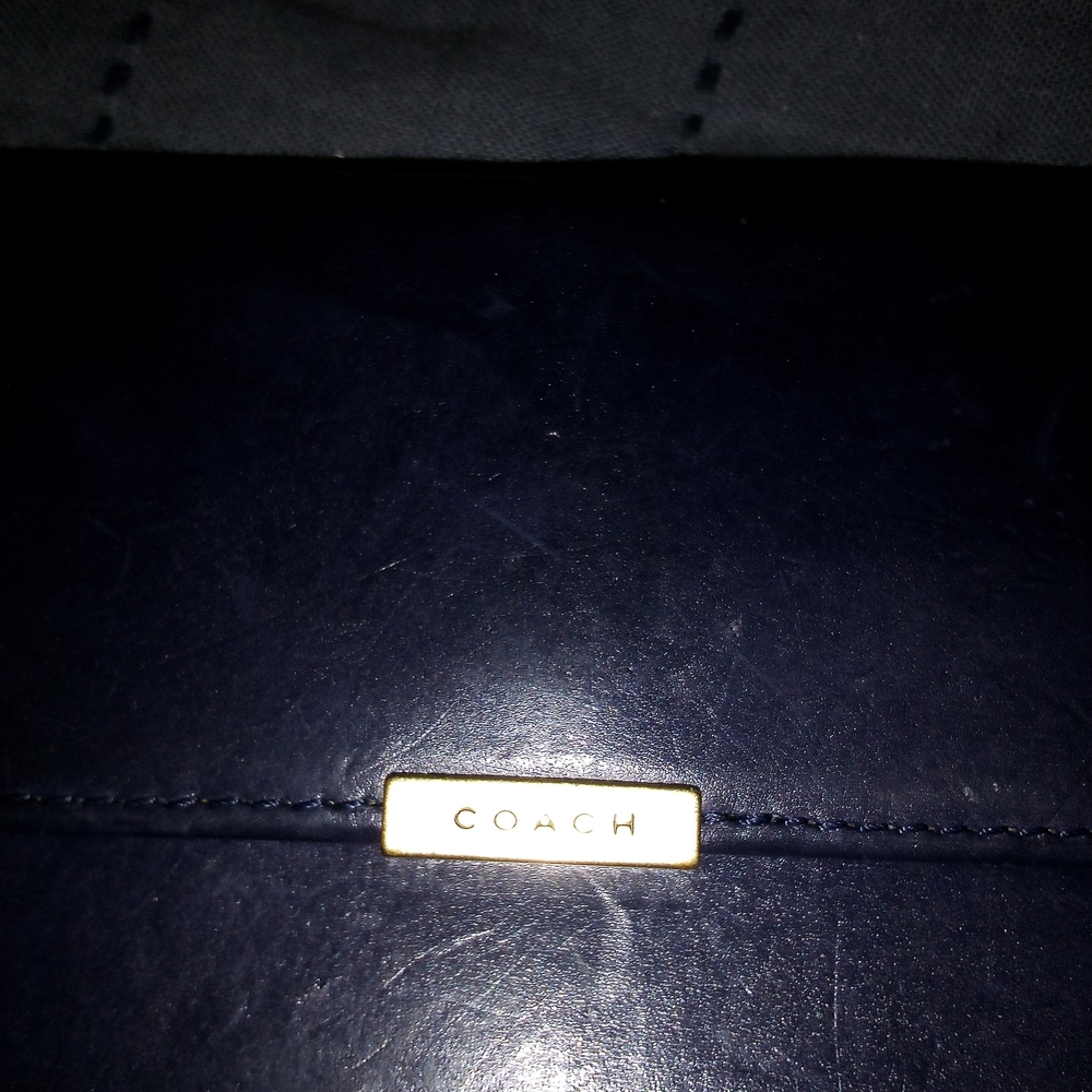 Coach Midnight Blue Leather Wallet